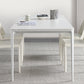 Modern White Kitchen Dining Table Sintered Stone Rectangle Dining Table with 4 Legs Base Clearhalo ' dining_table' 'Dining Tables & Seating' 'Dining Tables' 'Furniture' 'furniture_dining_table' 'Kitchen & Dining Furniture' 'kitchen&dining_furn' 'kitchen' 'kitchen_dining_table' 3600385