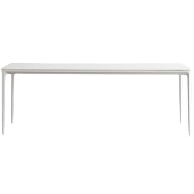 Modern White Kitchen Dining Table Sintered Stone Rectangle Dining Table with 4 Legs Base Clearhalo ' dining_table' 'Dining Tables & Seating' 'Dining Tables' 'Furniture' 'furniture_dining_table' 'Kitchen & Dining Furniture' 'kitchen&dining_furn' 'kitchen' 'kitchen_dining_table' 3600387