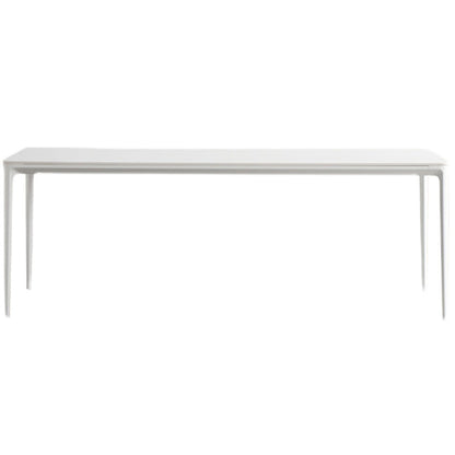 Modern White Kitchen Dining Table Sintered Stone Rectangle Dining Table with 4 Legs Base Clearhalo ' dining_table' 'Dining Tables & Seating' 'Dining Tables' 'Furniture' 'furniture_dining_table' 'Kitchen & Dining Furniture' 'kitchen&dining_furn' 'kitchen' 'kitchen_dining_table' 3600387
