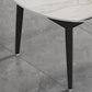 Modern Style Sintered Stone Dining Table Rectangle Table with Black Legs for Home Clearhalo ' dining_table' 'Dining Tables & Seating' 'Dining Tables' 'furn' 'furn_dining_table' 'Furniture' 'furniture_dining_table' 'Kitchen & Dining Furniture' 'kitchen&dining_furn' 'kitchen' 'kitchen_dining_table' 3600424