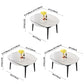Modern Style Sintered Stone Dining Table Rectangle Table with Black Legs for Home Clearhalo ' dining_table' 'Dining Tables & Seating' 'Dining Tables' 'furn' 'furn_dining_table' 'Furniture' 'furniture_dining_table' 'Kitchen & Dining Furniture' 'kitchen&dining_furn' 'kitchen' 'kitchen_dining_table' 3600425