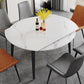 Modern Style Sintered Stone Dining Table Rectangle Table with Black Legs for Home Clearhalo ' dining_table' 'Dining Tables & Seating' 'Dining Tables' 'furn' 'furn_dining_table' 'Furniture' 'furniture_dining_table' 'Kitchen & Dining Furniture' 'kitchen&dining_furn' 'kitchen' 'kitchen_dining_table' 3600426