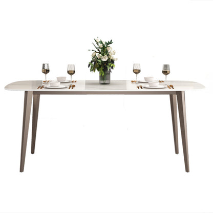 Metal Contemporary Rectangular Dining Table Sintered Stone Table with 4 Legs Without Chairs Clearhalo ' dining_table' 'Dining Tables & Seating' 'Dining Tables' 'furn' 'furn_dining_table' 'Furniture' 'furniture_dining_table' 'Kitchen & Dining Furniture' 'kitchen&dining_furn' 'kitchen' 'kitchen_dining_table' 3600443