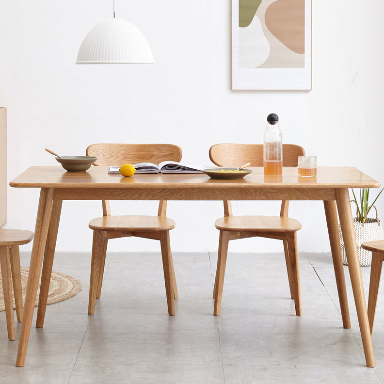 Simple Rectangle 4 Legs Home Furniture Solid Wood Dining Table for Dining Room Clearhalo ' dining_table' 'Dining Tables & Seating' 'Dining Tables' 'furn' 'furn_dining_table' 'Furniture' 'furniture_dining_table' 'Kitchen & Dining Furniture' 'kitchen&dining_furn' 'kitchen' 'kitchen_dining_table' 3600451