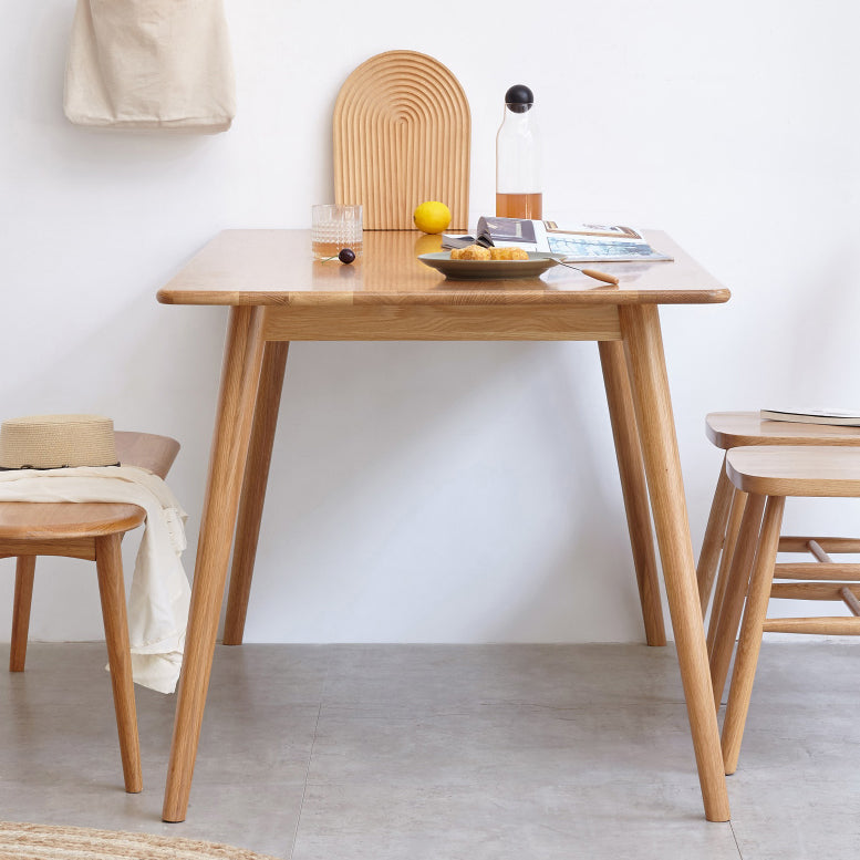 Simple Rectangle 4 Legs Home Furniture Solid Wood Dining Table for Dining Room Clearhalo ' dining_table' 'Dining Tables & Seating' 'Dining Tables' 'furn' 'furn_dining_table' 'Furniture' 'furniture_dining_table' 'Kitchen & Dining Furniture' 'kitchen&dining_furn' 'kitchen' 'kitchen_dining_table' 3600453
