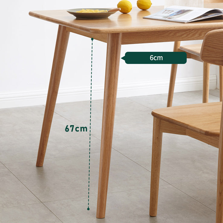 Simple Rectangle 4 Legs Home Furniture Solid Wood Dining Table for Dining Room Clearhalo ' dining_table' 'Dining Tables & Seating' 'Dining Tables' 'furn' 'furn_dining_table' 'Furniture' 'furniture_dining_table' 'Kitchen & Dining Furniture' 'kitchen&dining_furn' 'kitchen' 'kitchen_dining_table' 3600460