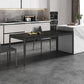 Modern Style Sintered Stone Dining Room Dinner Kitchen Table Black Rectangle Table Clearhalo ' dining_table' 'Dining Tables & Seating' 'Dining Tables' 'Furniture' 'furniture_dining_table' 'Kitchen & Dining Furniture' 'kitchen&dining_furn' 'kitchen' 'kitchen_dining_table' 3600463