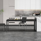 Modern Style Sintered Stone Dining Room Dinner Kitchen Table Black Rectangle Table Clearhalo ' dining_table' 'Dining Tables & Seating' 'Dining Tables' 'Furniture' 'furniture_dining_table' 'Kitchen & Dining Furniture' 'kitchen&dining_furn' 'kitchen' 'kitchen_dining_table' 3600464