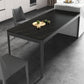 Modern Style Sintered Stone Dining Room Dinner Kitchen Table Black Rectangle Table Clearhalo ' dining_table' 'Dining Tables & Seating' 'Dining Tables' 'Furniture' 'furniture_dining_table' 'Kitchen & Dining Furniture' 'kitchen&dining_furn' 'kitchen' 'kitchen_dining_table' 3600466