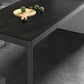 Modern Style Sintered Stone Dining Room Dinner Kitchen Table Black Rectangle Table Clearhalo ' dining_table' 'Dining Tables & Seating' 'Dining Tables' 'Furniture' 'furniture_dining_table' 'Kitchen & Dining Furniture' 'kitchen&dining_furn' 'kitchen' 'kitchen_dining_table' 3600469