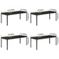 Modern Style Sintered Stone Dining Room Dinner Kitchen Table Black Rectangle Table Clearhalo ' dining_table' 'Dining Tables & Seating' 'Dining Tables' 'Furniture' 'furniture_dining_table' 'Kitchen & Dining Furniture' 'kitchen&dining_furn' 'kitchen' 'kitchen_dining_table' 3600470