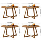 Contemporary Round Dining Table Pine Solid Wood Table with Double Pedestal for Home Kitchen Dinner Clearhalo ' dining_table' 'Dining Tables & Seating' 'Dining Tables' 'furn' 'furn_dining_table' 'Furniture' 'furniture_dining_table' 'Kitchen & Dining Furniture' 'kitchen&dining_furn' 'kitchen' 'kitchen_dining_table' 3600490
