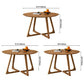 Contemporary Round Dining Table Pine Solid Wood Table with Double Pedestal for Home Kitchen Dinner Clearhalo ' dining_table' 'Dining Tables & Seating' 'Dining Tables' 'furn' 'furn_dining_table' 'Furniture' 'furniture_dining_table' 'Kitchen & Dining Furniture' 'kitchen&dining_furn' 'kitchen' 'kitchen_dining_table' 3600491