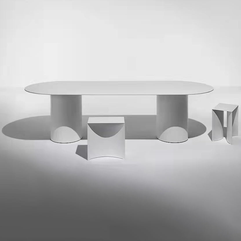Oval Pine Solid Wood Table Double Pedestal Home Kitchen Dinner Furniture Clearhalo ' dining_table' 'Dining Tables & Seating' 'Dining Tables' 'furn' 'furn_dining_table' 'Furniture' 'furniture_dining_table' 'Kitchen & Dining Furniture' 'kitchen&dining_furn' 'kitchen' 'kitchen_dining_table' 3600499