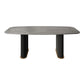 Metal Modern Rectangle Dining Table Sintered Stone Table for Kitchen and Dining Room Gray Black Clearhalo ' dining_table' 'Dining Tables & Seating' 'Dining Tables' 'furn' 'furn_dining_table' 'Furniture' 'furniture_dining_table' 'Kitchen & Dining Furniture' 'kitchen&dining_furn' 'kitchen' 'kitchen_dining_table' 3600501
