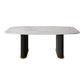 Metal Modern Rectangle Dining Table Sintered Stone Table for Kitchen and Dining Room White Black Clearhalo ' dining_table' 'Dining Tables & Seating' 'Dining Tables' 'furn' 'furn_dining_table' 'Furniture' 'furniture_dining_table' 'Kitchen & Dining Furniture' 'kitchen&dining_furn' 'kitchen' 'kitchen_dining_table' 3600502
