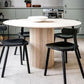 Round Shape Wood Color Dining Table Solid Wood Table Contemporary with Pedestal Clearhalo ' dining_table' 'Dining Tables & Seating' 'Dining Tables' 'furn' 'furn_dining_table' 'Furniture' 'furniture_dining_table' 'Kitchen & Dining Furniture' 'kitchen&dining_furn' 'kitchen' 'kitchen_dining_table' 3600516
