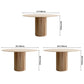 Round Shape Wood Color Dining Table Solid Wood Table Contemporary with Pedestal Clearhalo ' dining_table' 'Dining Tables & Seating' 'Dining Tables' 'furn' 'furn_dining_table' 'Furniture' 'furniture_dining_table' 'Kitchen & Dining Furniture' 'kitchen&dining_furn' 'kitchen' 'kitchen_dining_table' 3600519