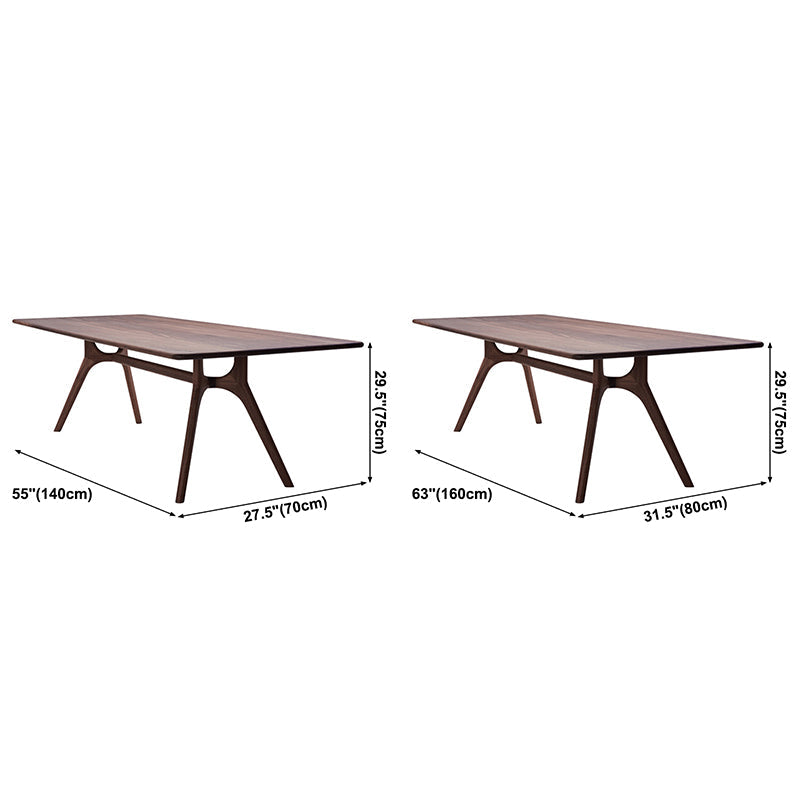 Rectangle Shape Wood Color Dining Table Solid Wood Table Modern with 4 Legs Clearhalo ' dining_table' 'Dining Tables & Seating' 'Dining Tables' 'furn' 'furn_dining_table' 'Furniture' 'furniture_dining_table' 'Kitchen & Dining Furniture' 'kitchen&dining_furn' 'kitchen' 'kitchen_dining_table' 3600525