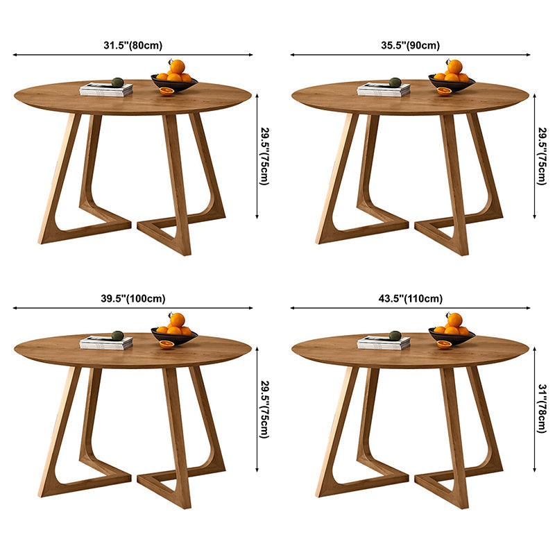 Contemporary Round Dining Table Pine Solid Wood Table with Double Pedestal Clearhalo ' dining_table' 'Dining Tables & Seating' 'Dining Tables' 'furn' 'furn_dining_table' 'Furniture' 'furniture_dining_table' 'Kitchen & Dining Furniture' 'kitchen&dining_furn' 'kitchen' 'kitchen_dining_table' 3600534