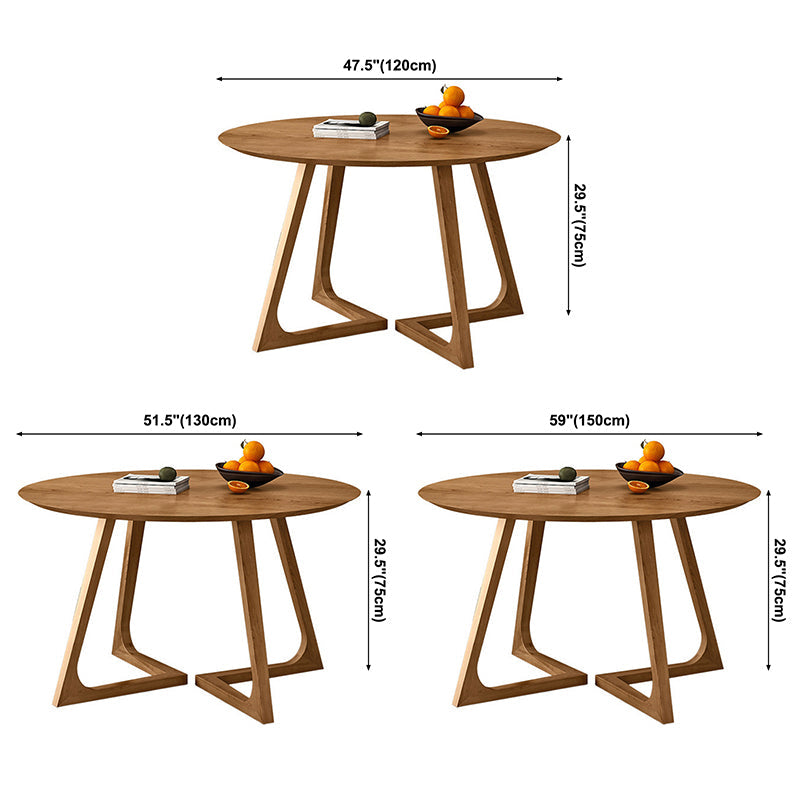 Contemporary Round Dining Table Pine Solid Wood Table with Double Pedestal Clearhalo ' dining_table' 'Dining Tables & Seating' 'Dining Tables' 'furn' 'furn_dining_table' 'Furniture' 'furniture_dining_table' 'Kitchen & Dining Furniture' 'kitchen&dining_furn' 'kitchen' 'kitchen_dining_table' 3600535