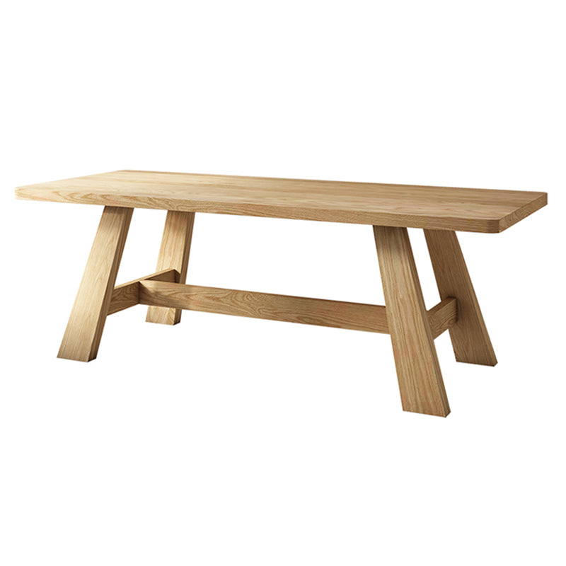 Rectangle Trestle Dining Site Table Solid Woodl Dining Room Collection for Indoor Without Chairs Clearhalo ' dining_table' 'Dining Tables & Seating' 'Dining Tables' 'furn' 'furn_dining_table' 'Furniture' 'furniture_dining_table' 'Kitchen & Dining Furniture' 'kitchen&dining_furn' 'kitchen' 'kitchen_dining_table' 3600540