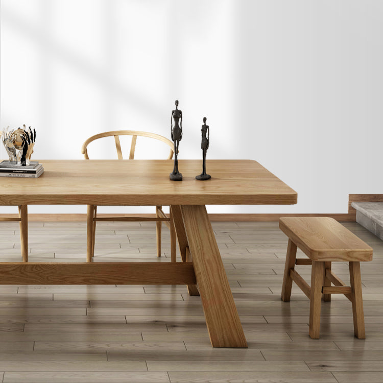 Rectangle Trestle Dining Site Table Solid Woodl Dining Room Collection for Indoor Clearhalo ' dining_table' 'Dining Tables & Seating' 'Dining Tables' 'furn' 'furn_dining_table' 'Furniture' 'furniture_dining_table' 'Kitchen & Dining Furniture' 'kitchen&dining_furn' 'kitchen' 'kitchen_dining_table' 3600541