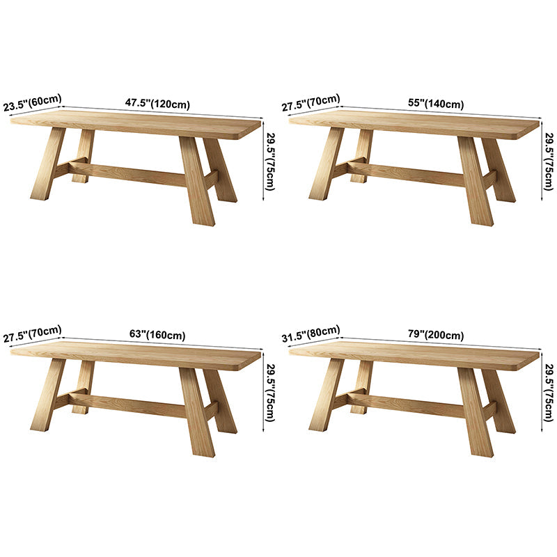 Rectangle Trestle Dining Site Table Solid Woodl Dining Room Collection for Indoor Clearhalo ' dining_table' 'Dining Tables & Seating' 'Dining Tables' 'furn' 'furn_dining_table' 'Furniture' 'furniture_dining_table' 'Kitchen & Dining Furniture' 'kitchen&dining_furn' 'kitchen' 'kitchen_dining_table' 3600542