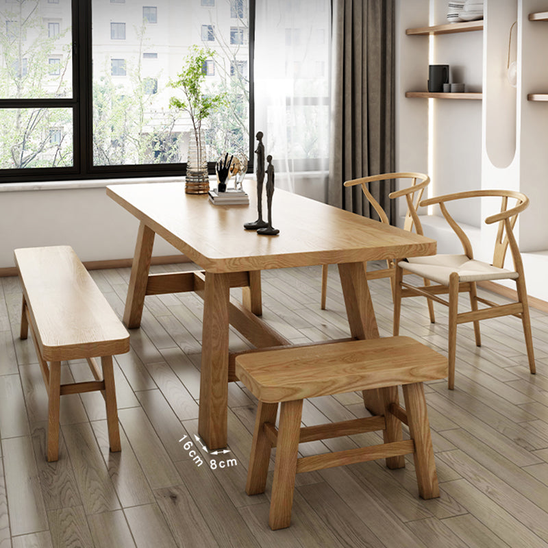Rectangle Trestle Dining Site Table Solid Woodl Dining Room Collection for Indoor Clearhalo ' dining_table' 'Dining Tables & Seating' 'Dining Tables' 'furn' 'furn_dining_table' 'Furniture' 'furniture_dining_table' 'Kitchen & Dining Furniture' 'kitchen&dining_furn' 'kitchen' 'kitchen_dining_table' 3600545