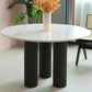 Round Contemporary Style Dining Table White Fixed Table with Sintered Stone Clearhalo ' dining_table' 'Dining Tables & Seating' 'Dining Tables' 'furn' 'furn_dining_table' 'Furniture' 'furniture_dining_table' 'Kitchen & Dining Furniture' 'kitchen&dining_furn' 'kitchen' 'kitchen_dining_table' 3600554