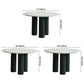 Round Contemporary Style Dining Table White Fixed Table with Sintered Stone Clearhalo ' dining_table' 'Dining Tables & Seating' 'Dining Tables' 'furn' 'furn_dining_table' 'Furniture' 'furniture_dining_table' 'Kitchen & Dining Furniture' 'kitchen&dining_furn' 'kitchen' 'kitchen_dining_table' 3600559