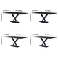 Metal Modern Rectangle Dining Table Sintered Stone Dining Table with Pedestal Base Clearhalo ' dining_table' 'Dining Tables & Seating' 'Dining Tables' 'furn' 'furn_dining_table' 'Furniture' 'furniture_dining_table' 'Kitchen & Dining Furniture' 'kitchen&dining_furn' 'kitchen' 'kitchen_dining_table' 3600575