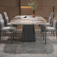 Contemporary Rectangle Dining Table Sintered Stone Dining Table with Pedestal Base Clearhalo ' dining_table' 'Dining Tables & Seating' 'Dining Tables' 'furn' 'furn_dining_table' 'Furniture' 'furniture_dining_table' 'Kitchen & Dining Furniture' 'kitchen&dining_furn' 'kitchen' 'kitchen_dining_table' 3600581