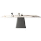 Contemporary Rectangle Dining Table Sintered Stone Dining Table with Pedestal Base Gray Without Chairs Clearhalo ' dining_table' 'Dining Tables & Seating' 'Dining Tables' 'furn' 'furn_dining_table' 'Furniture' 'furniture_dining_table' 'Kitchen & Dining Furniture' 'kitchen&dining_furn' 'kitchen' 'kitchen_dining_table' 3600583