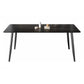 Contemporary Rectangle Dining Table Sintered Stone Table with 4 Legs for Home Kitchen Dinner Black 47.2"L x 27.6"W x 29.5"H Without Chairs Clearhalo ' dining_table' 'Dining Tables & Seating' 'Dining Tables' 'furn' 'furn_dining_table' 'Furniture' 'furniture_dining_table' 'Kitchen & Dining Furniture' 'kitchen&dining_furn' 'kitchen' 'kitchen_dining_table' 3600623