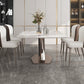Metal Contemporary Rectangle Dining Table Sintered Stone Dining Table with Pedestal Base Clearhalo ' dining_table' 'Dining Tables & Seating' 'Dining Tables' 'furn' 'furn_dining_table' 'Furniture' 'furniture_dining_table' 'Kitchen & Dining Furniture' 'kitchen&dining_furn' 'kitchen' 'kitchen_dining_table' 3600637