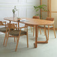 Oval Pine Solid Wood Table Modern Double Pedestal Dining Table with Wooden Base Clearhalo ' dining_table' 'Dining Tables & Seating' 'Dining Tables' 'furn' 'furn_dining_table' 'Furniture' 'furniture_dining_table' 'Kitchen & Dining Furniture' 'kitchen&dining_furn' 'kitchen' 'kitchen_dining_table' 3600661