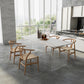 Modern Rectangle Dining Table Sintered Stone Dining Table with Clear Acrylic Double Pedestal Clearhalo ' dining_table' 'Dining Tables & Seating' 'Dining Tables' 'furn' 'furn_dining_table' 'Furniture' 'furniture_dining_table' 'Kitchen & Dining Furniture' 'kitchen&dining_furn' 'kitchen' 'kitchen_dining_table' 3600669
