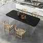 Modern Rectangle Dining Table Sintered Stone Dining Table with Clear Acrylic Double Pedestal Clearhalo ' dining_table' 'Dining Tables & Seating' 'Dining Tables' 'furn' 'furn_dining_table' 'Furniture' 'furniture_dining_table' 'Kitchen & Dining Furniture' 'kitchen&dining_furn' 'kitchen' 'kitchen_dining_table' 3600672