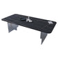 Modern Rectangle Dining Table Sintered Stone Dining Table with Clear Acrylic Double Pedestal Clearhalo ' dining_table' 'Dining Tables & Seating' 'Dining Tables' 'furn' 'furn_dining_table' 'Furniture' 'furniture_dining_table' 'Kitchen & Dining Furniture' 'kitchen&dining_furn' 'kitchen' 'kitchen_dining_table' 3600673