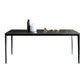 Modern Rectangle Dining Table Sintered Stone Dining Table with 4 Metal Legs Black Black Clearhalo ' dining_table' 'Dining Tables & Seating' 'Dining Tables' 'Furniture' 'furniture_dining_table' 'Kitchen & Dining Furniture' 'kitchen&dining_furn' 'kitchen' 'kitchen_dining_table' 3600681