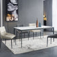 Modern Rectangle Dining Table Sintered Stone Dining Table with 4 Metal Legs Clearhalo ' dining_table' 'Dining Tables & Seating' 'Dining Tables' 'Furniture' 'furniture_dining_table' 'Kitchen & Dining Furniture' 'kitchen&dining_furn' 'kitchen' 'kitchen_dining_table' 3600682