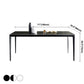 Modern Rectangle Dining Table Sintered Stone Dining Table with 4 Metal Legs Clearhalo ' dining_table' 'Dining Tables & Seating' 'Dining Tables' 'Furniture' 'furniture_dining_table' 'Kitchen & Dining Furniture' 'kitchen&dining_furn' 'kitchen' 'kitchen_dining_table' 3600690