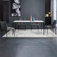 Modern Rectangle Dining Table Sintered Stone Dining Table with 4 Metal Legs Clearhalo ' dining_table' 'Dining Tables & Seating' 'Dining Tables' 'Furniture' 'furniture_dining_table' 'Kitchen & Dining Furniture' 'kitchen&dining_furn' 'kitchen' 'kitchen_dining_table' 3600691