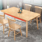 Rectangle 4 Legs Modern Dining Table Wood Color Fixed Table with Solid Wood Clearhalo ' dining_table' 'Dining Tables & Seating' 'Dining Tables' 'furn' 'furn_dining_table' 'Furniture' 'furniture_dining_table' 'Kitchen & Dining Furniture' 'kitchen&dining_furn' 'kitchen' 'kitchen_dining_table' 3600703