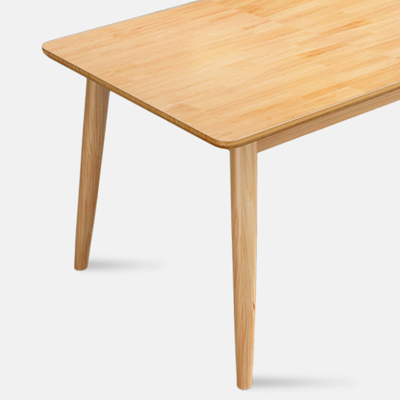 Rectangle 4 Legs Modern Dining Table Wood Color Fixed Table with Solid Wood Clearhalo ' dining_table' 'Dining Tables & Seating' 'Dining Tables' 'furn' 'furn_dining_table' 'Furniture' 'furniture_dining_table' 'Kitchen & Dining Furniture' 'kitchen&dining_furn' 'kitchen' 'kitchen_dining_table' 3600709