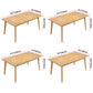Rectangle 4 Legs Modern Dining Table Wood Color Fixed Table with Solid Wood Clearhalo ' dining_table' 'Dining Tables & Seating' 'Dining Tables' 'furn' 'furn_dining_table' 'Furniture' 'furniture_dining_table' 'Kitchen & Dining Furniture' 'kitchen&dining_furn' 'kitchen' 'kitchen_dining_table' 3600712