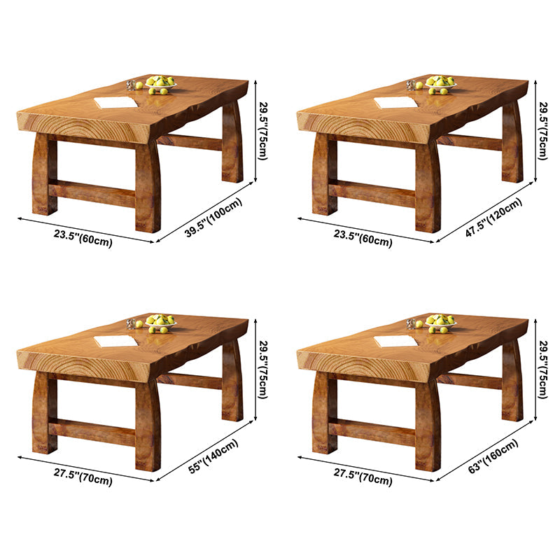 Minimalist Solid Wood Brown Dining Table Kitchen Rectangle Dining Table for Kitchen Clearhalo ' dining_table' 'Dining Tables & Seating' 'Dining Tables' 'furn' 'furn_dining_table' 'Furniture' 'furniture_dining_table' 'Kitchen & Dining Furniture' 'kitchen&dining_furn' 'kitchen' 'kitchen_dining_table' 3600736
