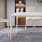 Modern Rectangle Dining Table Sintered Stone Dining Table with 4 White Legs for Home Kitchen Dinner Clearhalo ' dining_table' 'Dining Tables & Seating' 'Dining Tables' 'Furniture' 'furniture_dining_table' 'Kitchen & Dining Furniture' 'kitchen&dining_furn' 'kitchen' 'kitchen_dining_table' 3600748