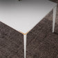 Modern Rectangle Dining Table Sintered Stone Dining Table with 4 White Legs for Home Kitchen Dinner Clearhalo ' dining_table' 'Dining Tables & Seating' 'Dining Tables' 'Furniture' 'furniture_dining_table' 'Kitchen & Dining Furniture' 'kitchen&dining_furn' 'kitchen' 'kitchen_dining_table' 3600749
